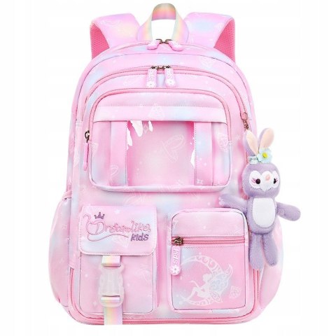 Plecak RAINBOW sweet szkolny uniwersalny kieszonki z maskotką PL159R Plecak RAINBOW sweet szkolny uniwersalny kieszonki z maskotką PL159R