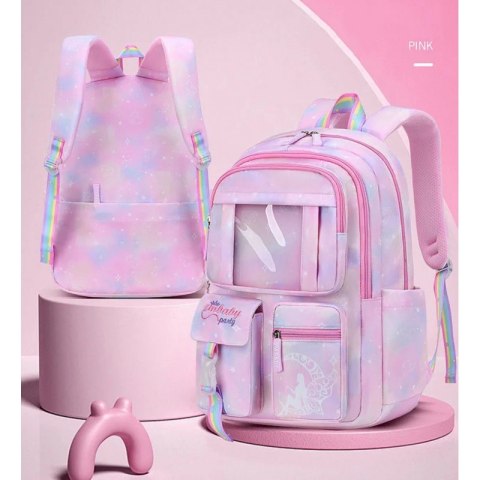 Plecak RAINBOW sweet szkolny uniwersalny kieszonki z maskotką PL159R Plecak RAINBOW sweet szkolny uniwersalny kieszonki z maskotką PL159R