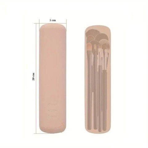 Silikonowe etui na pędzle do makijażu 20 cm wodoodporne PZ44WZ1 Silikonowe etui na pędzle do makijażu 20 cm wodoodporne PZ44WZ1