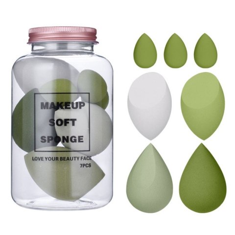 Zestaw 7 gąbeczek do makijażu AVOCADO GREEN GB06ZIE Zestaw 7 gąbeczek do makijażu AVOCADO GREEN GB06ZIE
