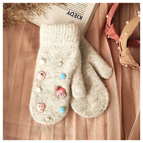 RĘKAWICZKI CUTE REK113 SZAROŚĆ RĘKAWICZKI CUTE REK113 SZAROŚĆ