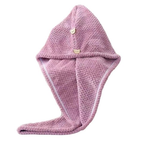 Ręcznik kapturek do włosów beżowy 65 x 25 cm REC52WZ3 Ręcznik kapturek do włosów beżowy 65 x 25 cm REC52WZ3