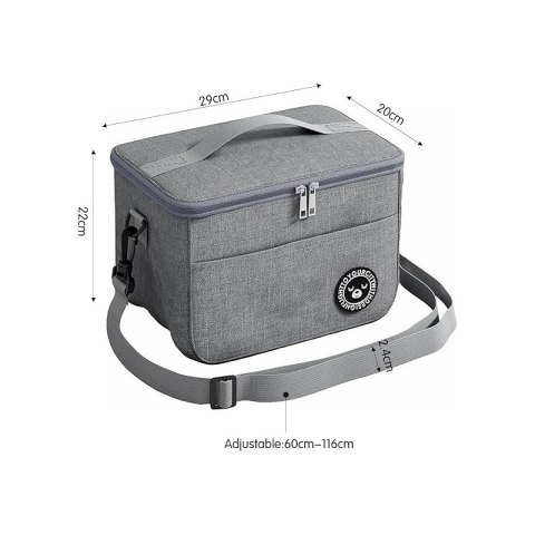 Torba termiczna do przenoszenia żywności LUNCH BOX 29x20x21cm KP04SZ Torba termiczna do przenoszenia żywności LUNCH BOX 29x20x21cm KP04SZ