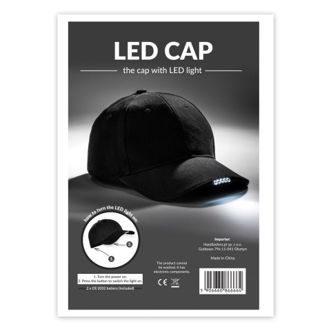 Czapka LED z daszkiem dla biegacza latarka sport Czapka LED z daszkiem dla biegacza latarka sport
