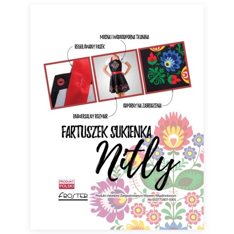 Nitly FOLK Fartuszek Sukienka kuchenny dla KOBIETY Nitly FOLK Fartuszek Sukienka kuchenny dla KOBIETY