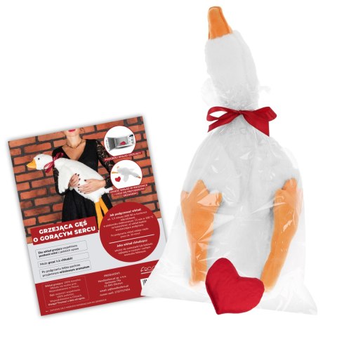 Grzejąca Gęś o Gorącym Sercu XL 90 cm - prezent dla dziewczyny, dla niej Grzejąca Gęś o Gorącym Sercu XL 90 cm - prezent dla dziewczyny, dla niej