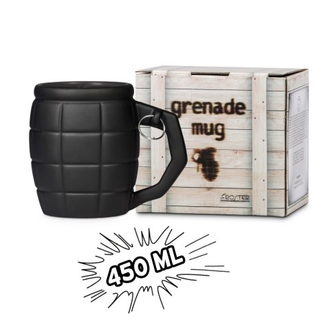 Kubek Granat Czarny 450ml prezent Dzień Chłopaka Kubek Granat Czarny 450ml prezent Dzień Chłopaka
