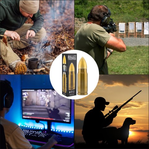 Kubek Termos Pocisk 350 ml - prezent dla faceta - broń militaria survival Kubek Termos Pocisk 350 ml - prezent dla faceta - broń militaria survival