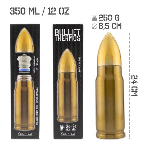 Kubek Termos Pocisk 350 ml - prezent dla faceta - broń militaria survival Kubek Termos Pocisk 350 ml - prezent dla faceta - broń militaria survival