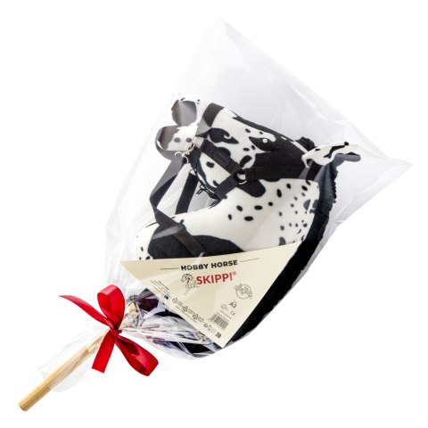 Hobby Horse z kantarem - łaciaty - appaloosa - czarno biały - dla dziecka Hobby Horse z kantarem - łaciaty - appaloosa - czarno biały - dla dziecka