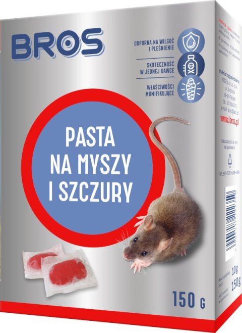 Pasta na myszy i szczury 150g BROS Pasta na myszy i szczury 150g BROS
