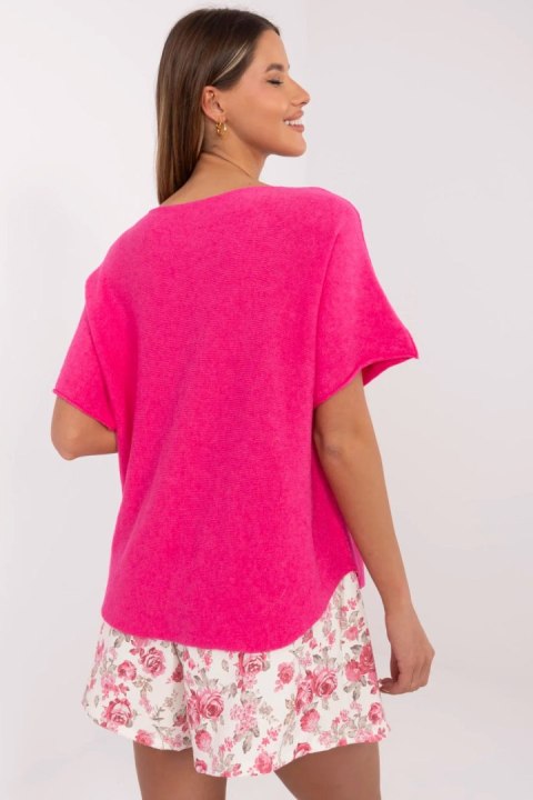 Sweter Damski Model MO-SW-0702.36 Fluo Pink - Italy Moda Sweter Damski Model MO-SW-0702.36 Fluo Pink - Italy Moda