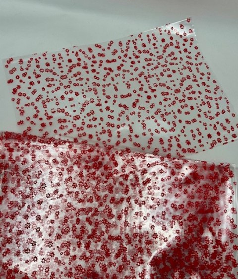 Worek celofan 25x35cm czerwone kwiaty 25szt. | N8 Worek celofan 25x35cm czerwone kwiaty 25szt. | N8