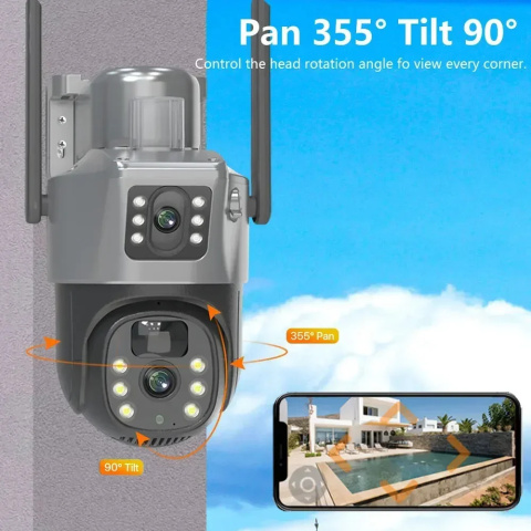 4G SIM Card Solar Camera Dual Lens Outdoor 8MP 4K Low Power Battery IP Camera PIR Detection V380 Pro CCTV Security Protection 4G SIM Card Solar Camera Dual Lens Outdoor 8MP 4K Low Power Battery IP Camera PIR Detection V380 Pro CCTV Security Protection