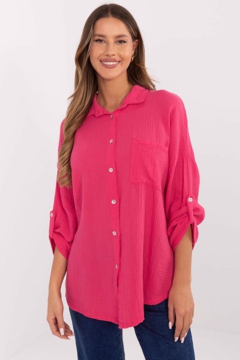 Koszula Damska Model MO-KS-9368.98 Fuksjs - Italy Moda Koszula Damska Model MO-KS-9368.98 Fuksjs - Italy Moda