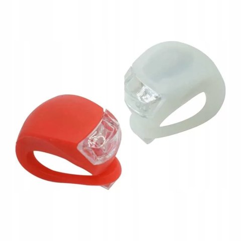 Lampka rowerowa zestaw lampek rowerowych led przód i tył silikon XJ2275 Lampka rowerowa zestaw lampek rowerowych led przód i tył silikon XJ2275