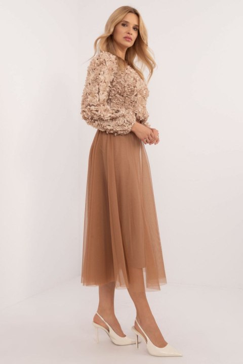 Spódnica Model DHJ-SD-19568.13X Camel - Italy Moda Spódnica Model DHJ-SD-19568.13X Camel - Italy Moda