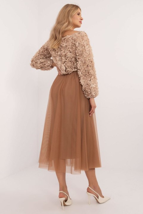 Spódnica Model DHJ-SD-19568.13X Camel - Italy Moda Spódnica Model DHJ-SD-19568.13X Camel - Italy Moda