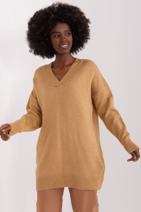 Sweter Damski Model BA-SW-0577.02P Camel - Badu Sweter Damski Model BA-SW-0577.02P Camel - Badu