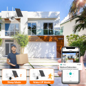 Wbudowana bateria WiFi kamera PTZ 4MP HD zewnętrzna bezprzewodowa kamera IP na energię słoneczną 1080P kamera monitorująca wideo długi czas czuwania iCSee
