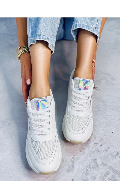Sneakersy na koturnie MCBRIDE WHITE - Inello Sneakersy na koturnie MCBRIDE WHITE - Inello